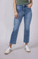 Risen Mid-Rise Straight Raw Hem Jeans for Women | RDP5203CH-MD