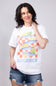 Sardines Lemon Oversized T-Shirt for Women in White