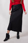 Satin Maxi Skirt for Women in Black
