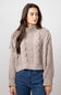 Simply Southern Braid Cropped Sweater for Women in Tan