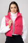 Simply Southern Faux Leather Cropped Puffer Vest for Women in Pink