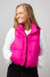 Simply Southern Lightweight Packable Vest for Women in Hot Pink