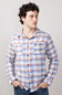 Simply Southern Plaid Button Up Shacket for Men in Brown Plaid