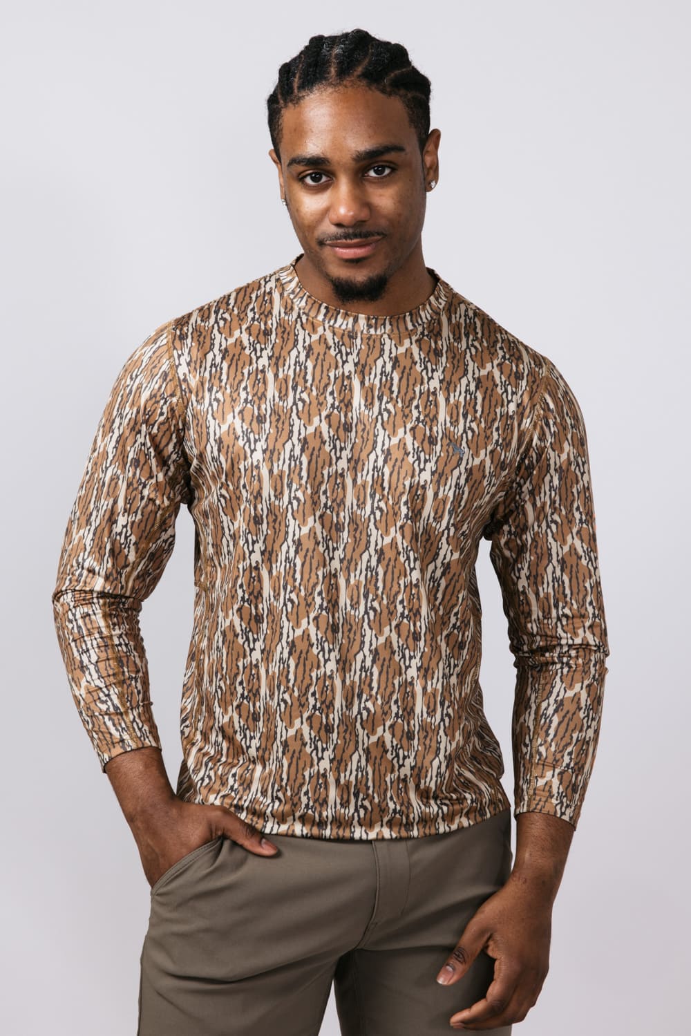 Simply Southern Sport Shirt for Men in Brown Camo