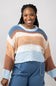 Simply Southern Striped Cropped Sweater for Women in Coast