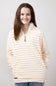 Simply Southern Youth Luxe Quarter Zip Front Pullover for Girls in Snow/Tan