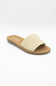 Soda Effron Raffia Slide Sandals for Women in Bone