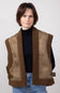 Suede Vest for Women in Brown