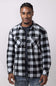 Thread & Supply Clark Shirt for Men in Grey Black Plaid