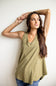Thread & Supply Manning Tank Top for Women in Olive Green