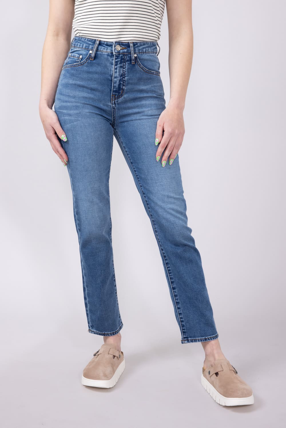 Thread & Supply Mid Rise Adrian Cigarette Straight Jeans for Women
