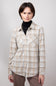 Thread & Supply Lewis Soft Luxe Button Up Shirt for Women in Beige/Blue Plaid
