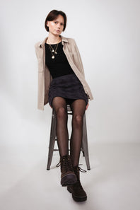 Thread & Supply Lewis Soft Luxe Button Up Shirt for Women in Clove Heather
