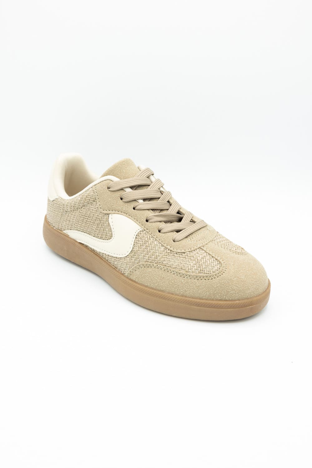 Top Moda Remus Raffia Sneakers for Women in Taupe