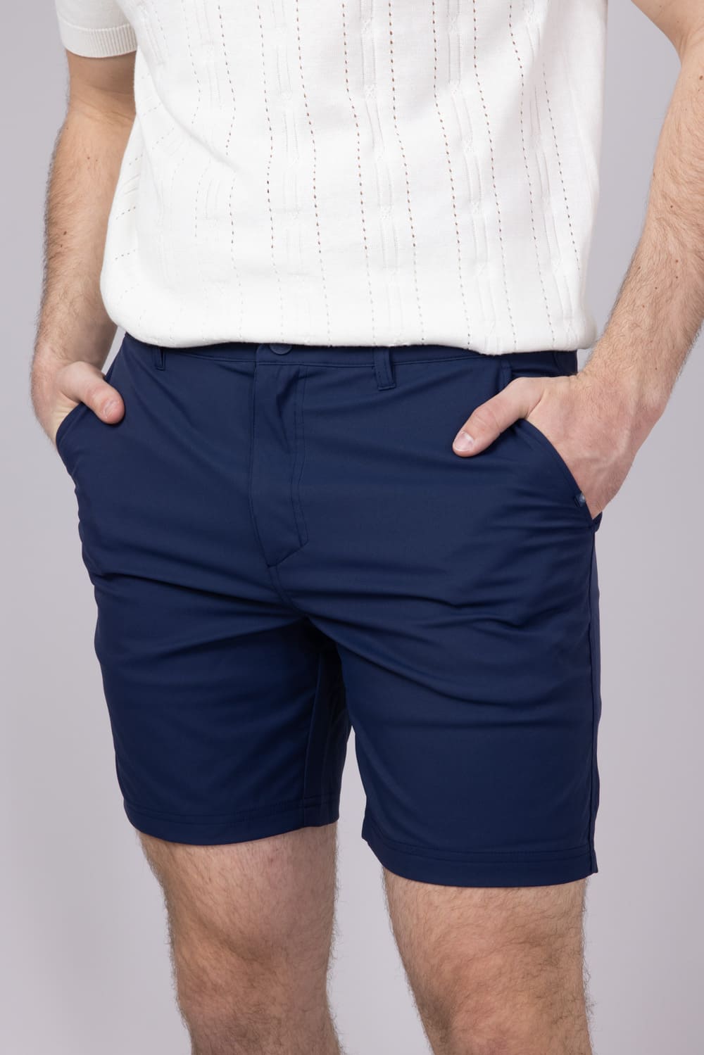 Vintage Summer 6" Performance Flex Shorts for Men in Navy