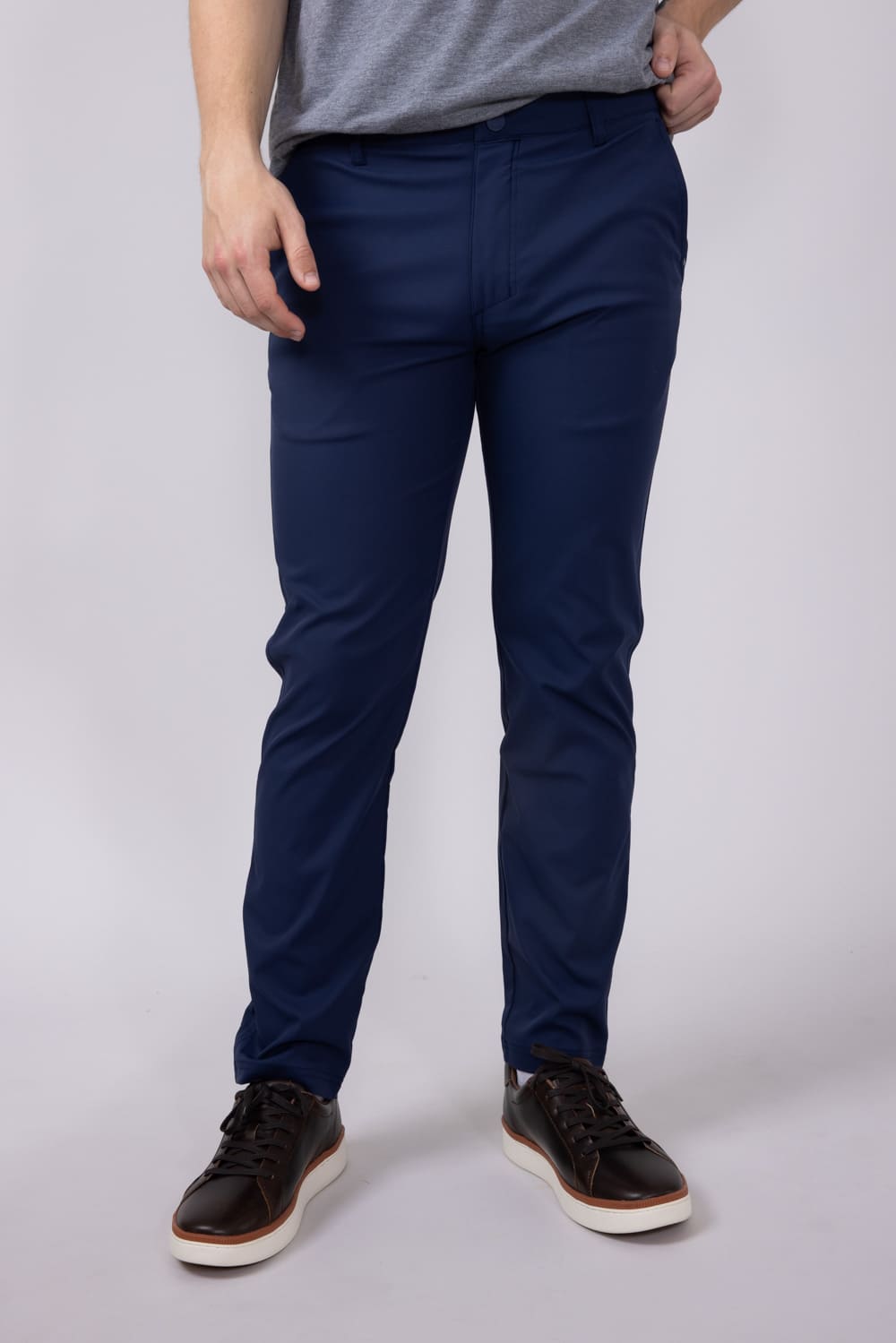 Vintage Summer Performance Flex Pants for Men in Navy