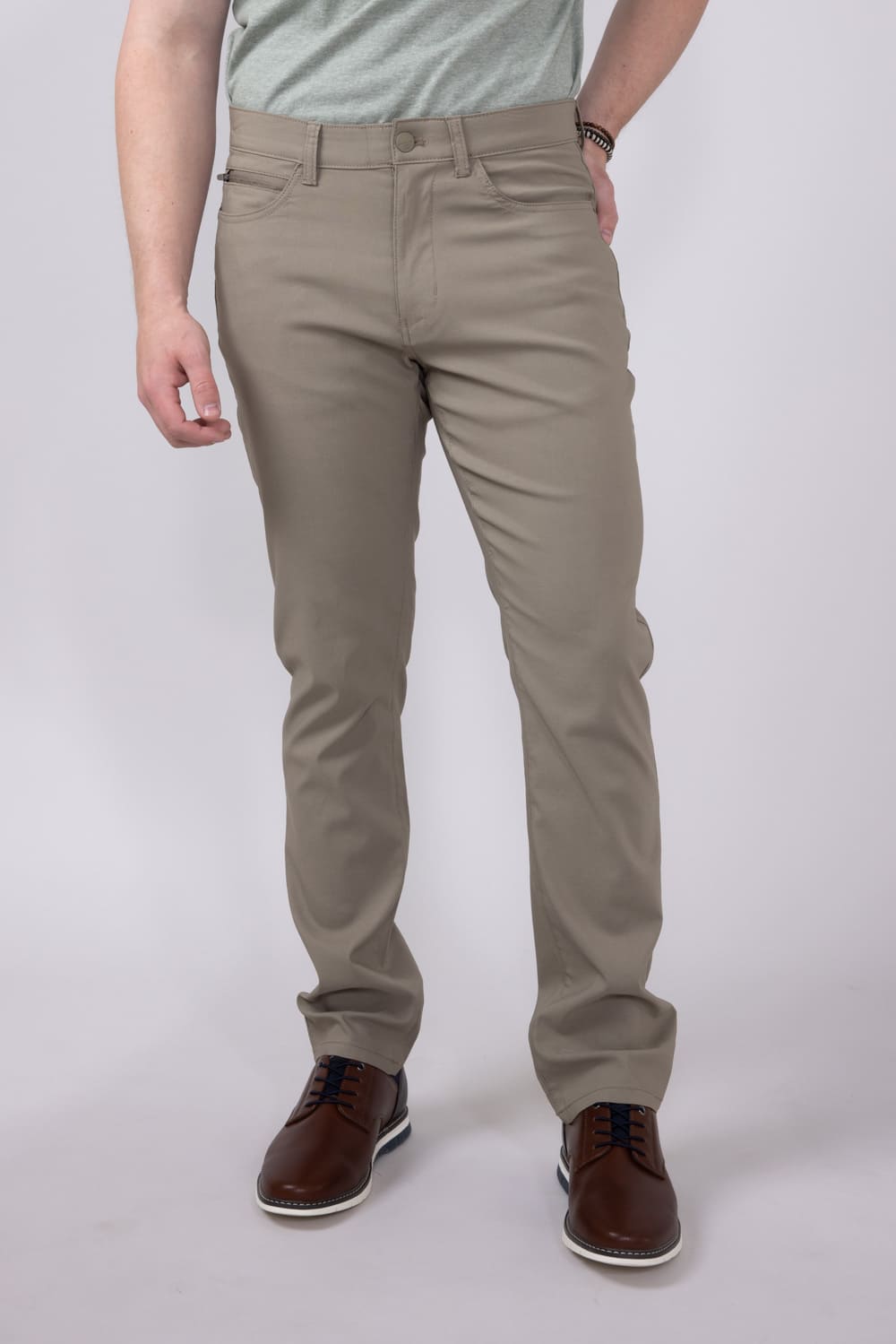 Weatherproof Vintage Faille 5 Pocket Pants for Men in Light Oak
