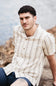 Woven Resort Button Up Shirt for Men in Tan