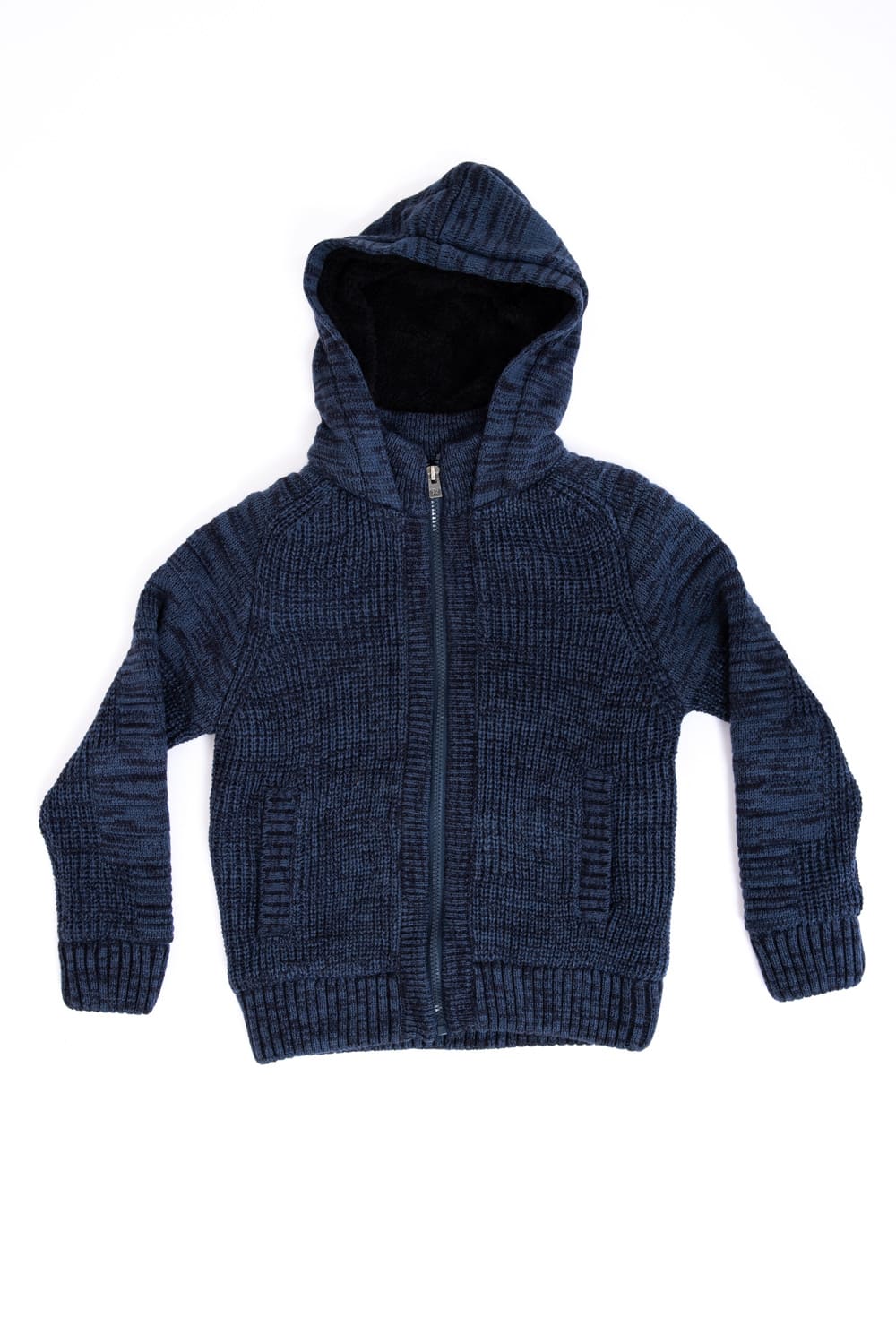 Youth Full Zip Sweater for Boys in Navy