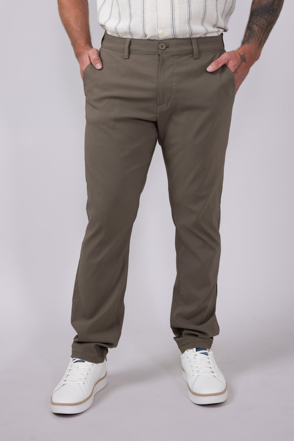 Copper & Oak Faille Trouser Pants for Men in Mushroom