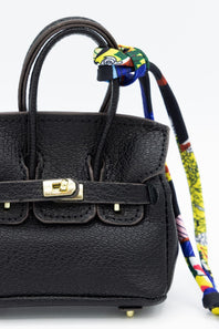 Mini Purse Charm in Black