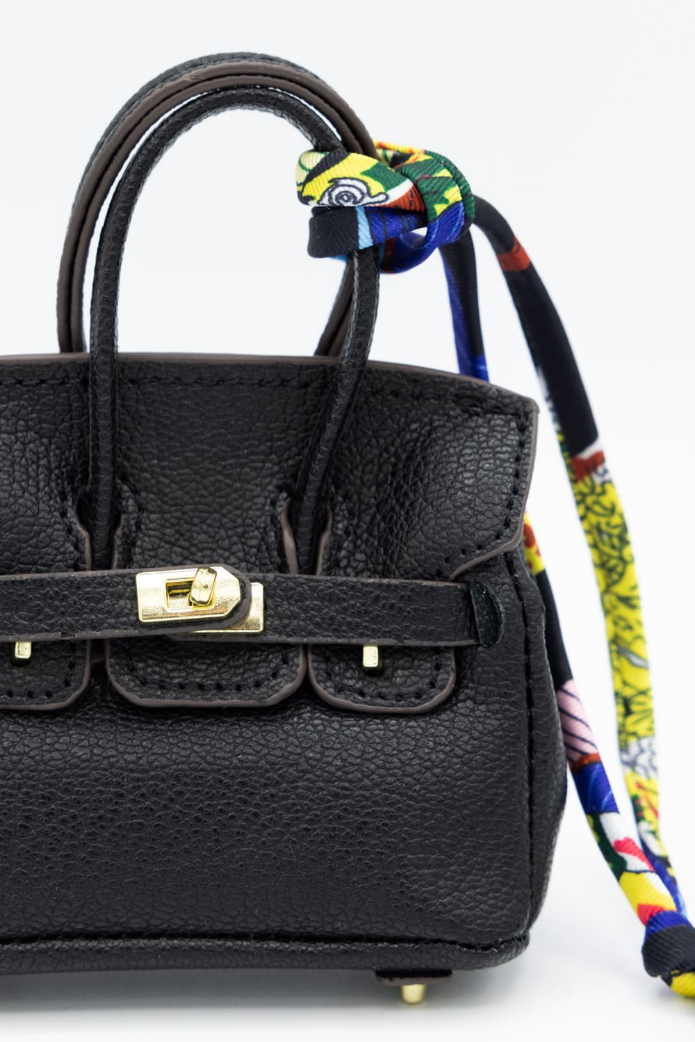 Mini Purse Charm in Black