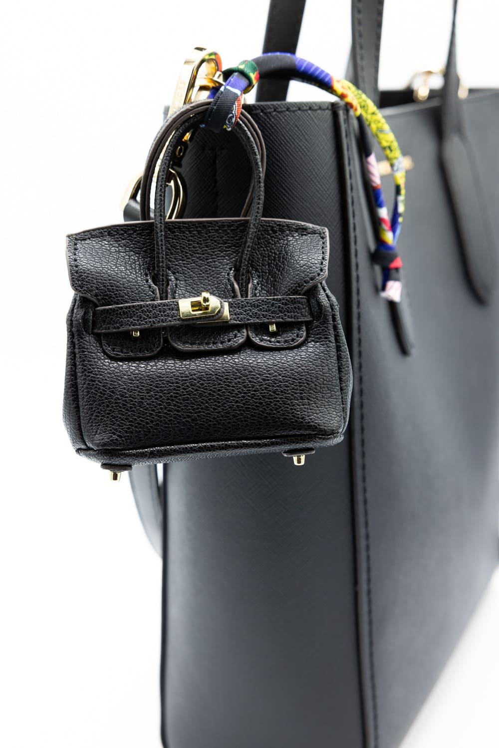 Mini Purse Charm in Black