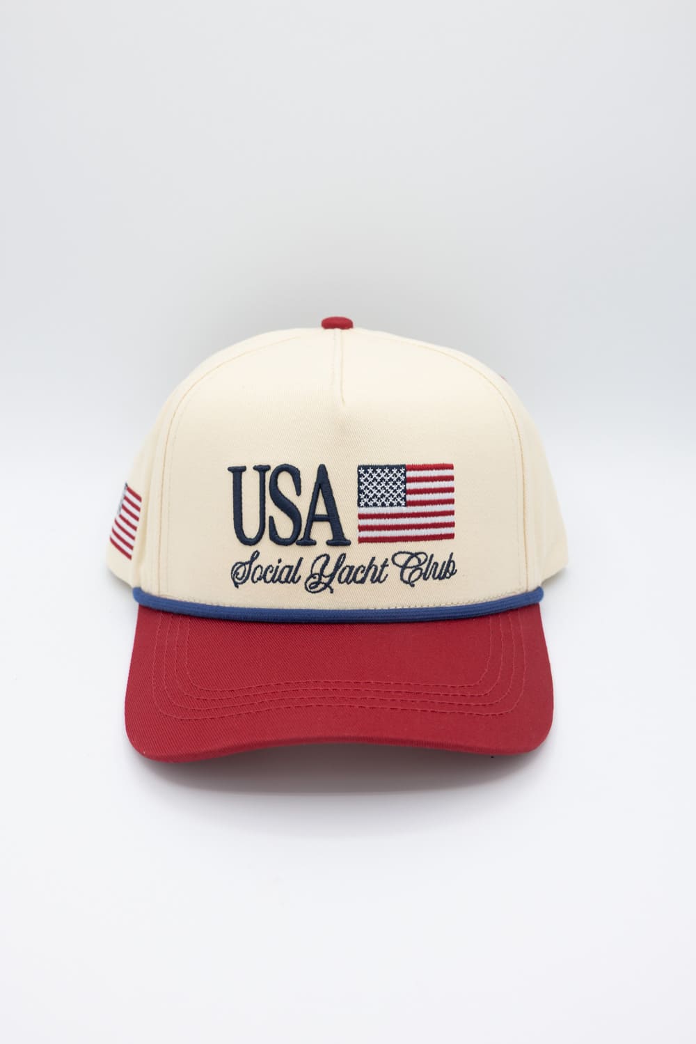 Womens Simply Southern USA Social Club Hat for Women in Cream