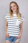 Womens Simply Southern Breeze Knit Cap Sleeve Sweater for Women in White