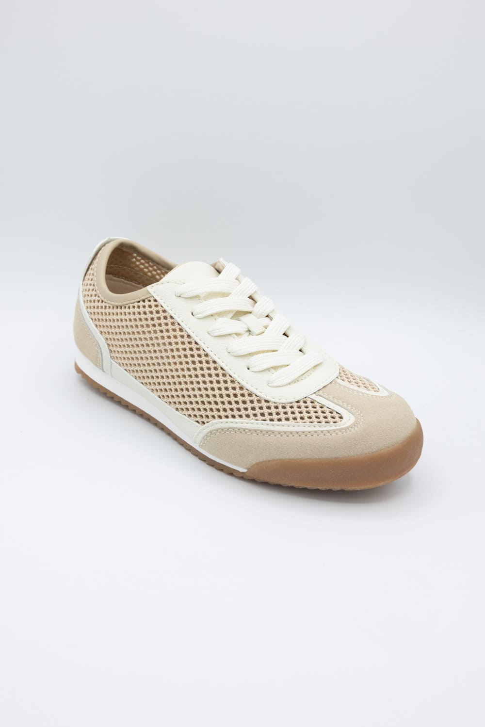 Top Moda Carly Mesh Sneakers for Women in Beige