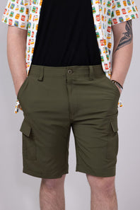 WearFirst 10" Cargo Shorts for Men in Olive Night