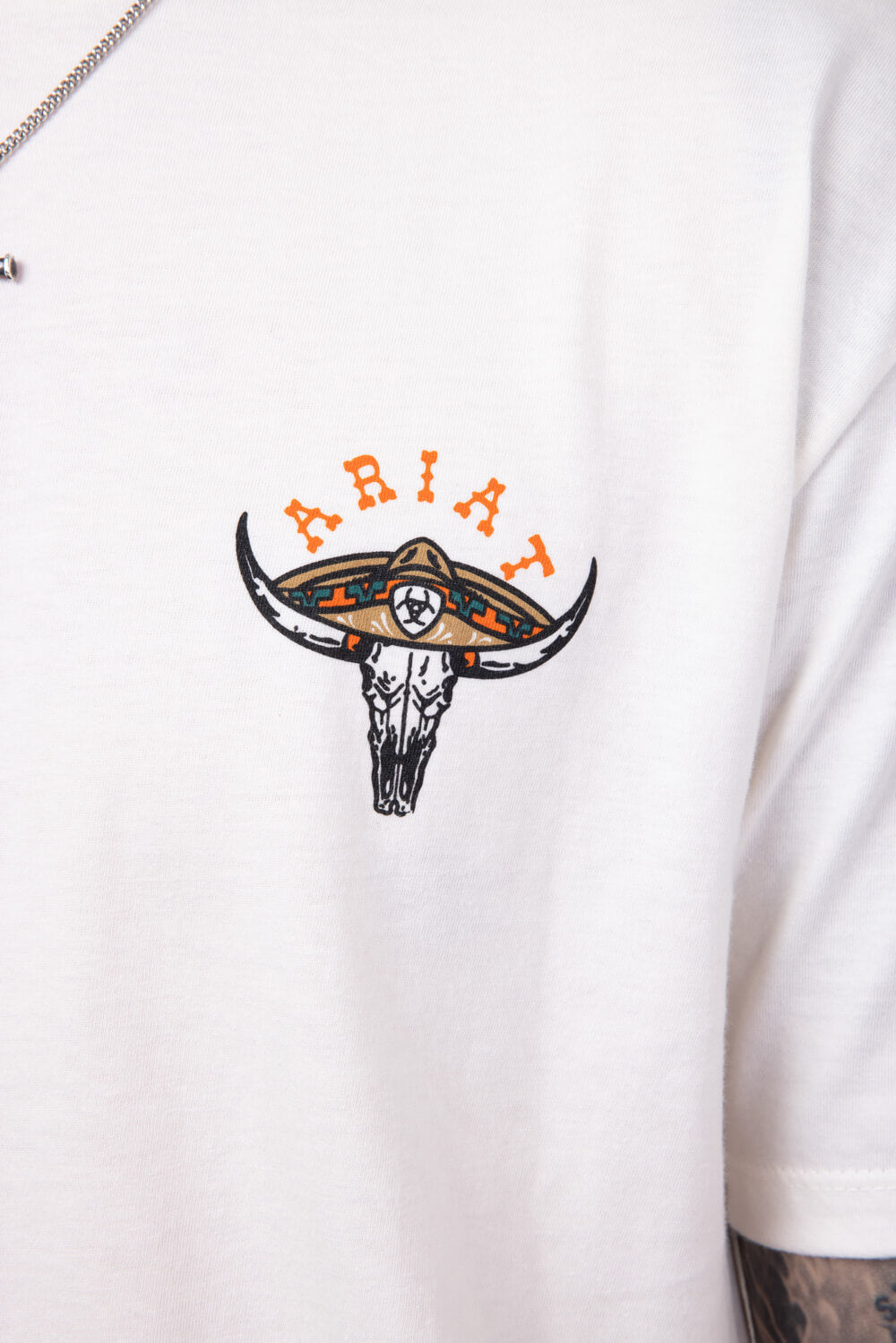 Ariat Mexicali Steerhead T-Shirt for Men in White