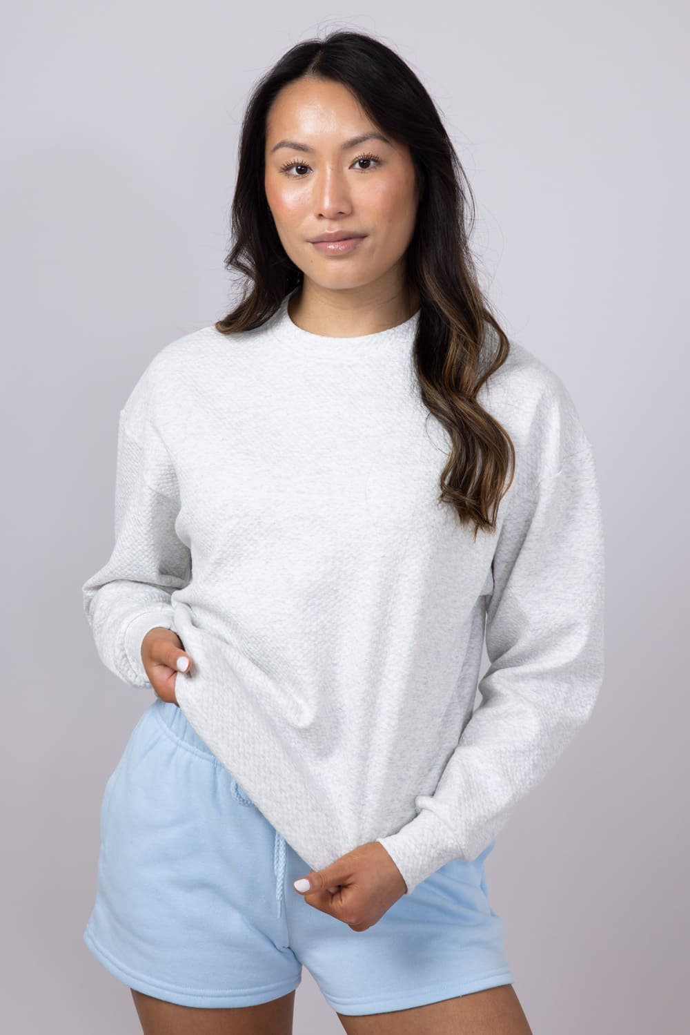1897 Active Honeycomb Stretch Sweatshirt for Women in Oatmeal