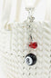 8 Ball Cherry Star Purse Charm in Silver