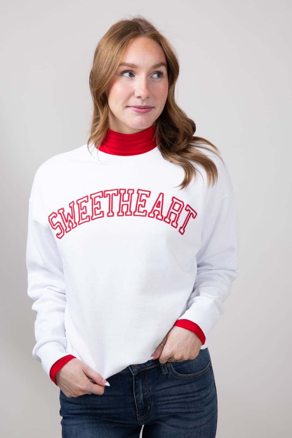 1897 Active Sweetheart Sweatshirt for Women in White