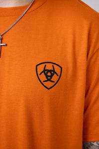 Ariat Barb Shield T-Shirt for Men in Rust