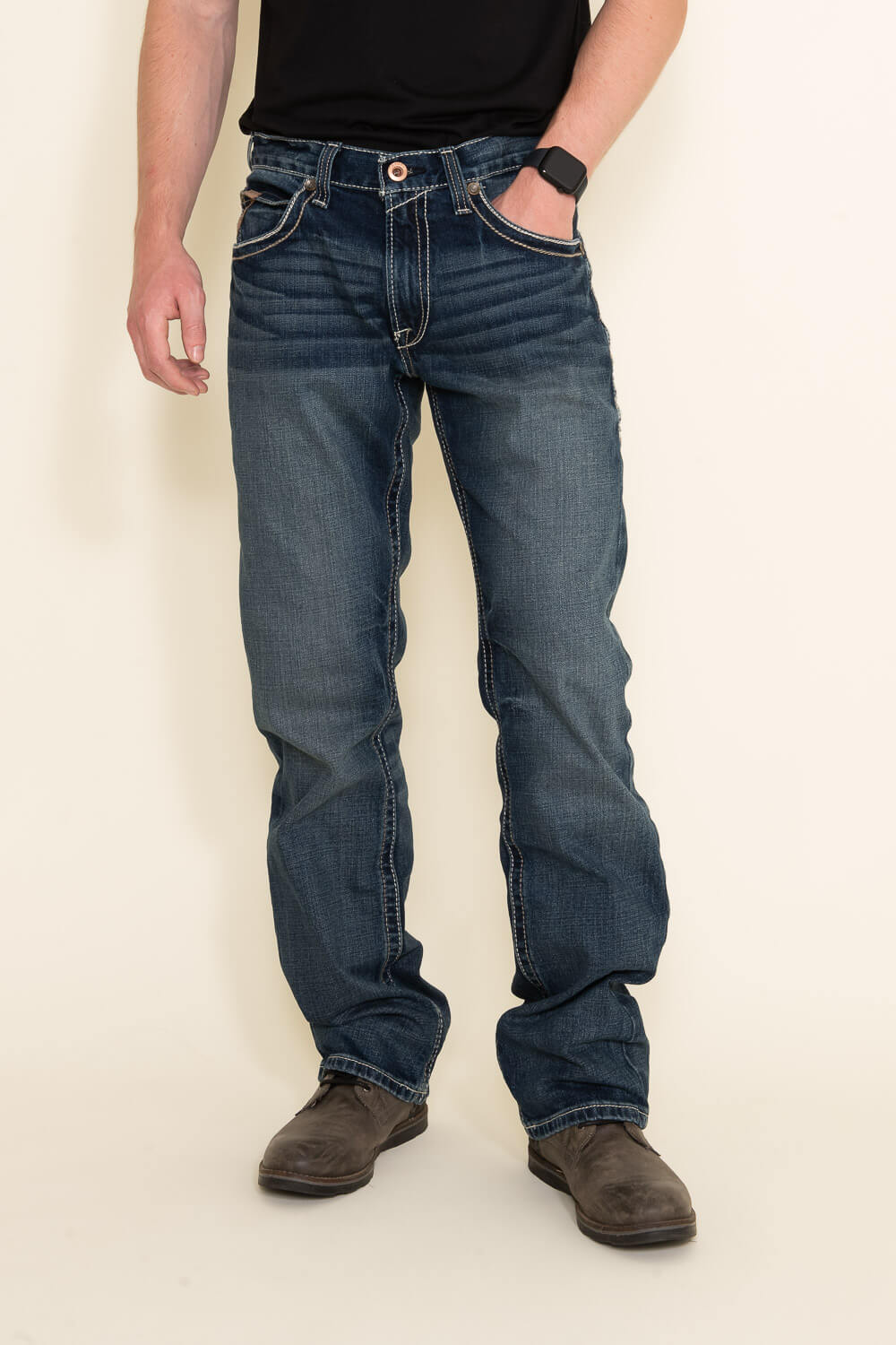Brooklyn Athletics Twill Cargo Jogger Pants for Men in Black