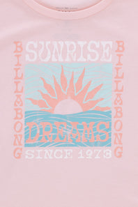 Billabong Youth Sunrise Dreams Boyfriend T-Shirt for Girls in Veiled Rose