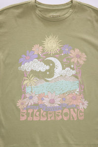 Billabong Youth Surf Rhythm Oversized Graphic T-Shirt for Girls in Avocado Green