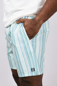 Billabong Good Times Lay Back Striped Shorts for Men in Seafoam
