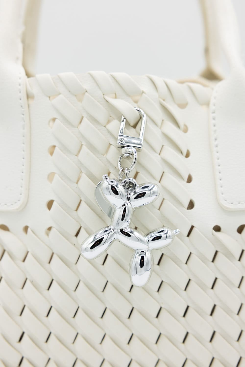 Balloon Dog Purse Charm in Silver