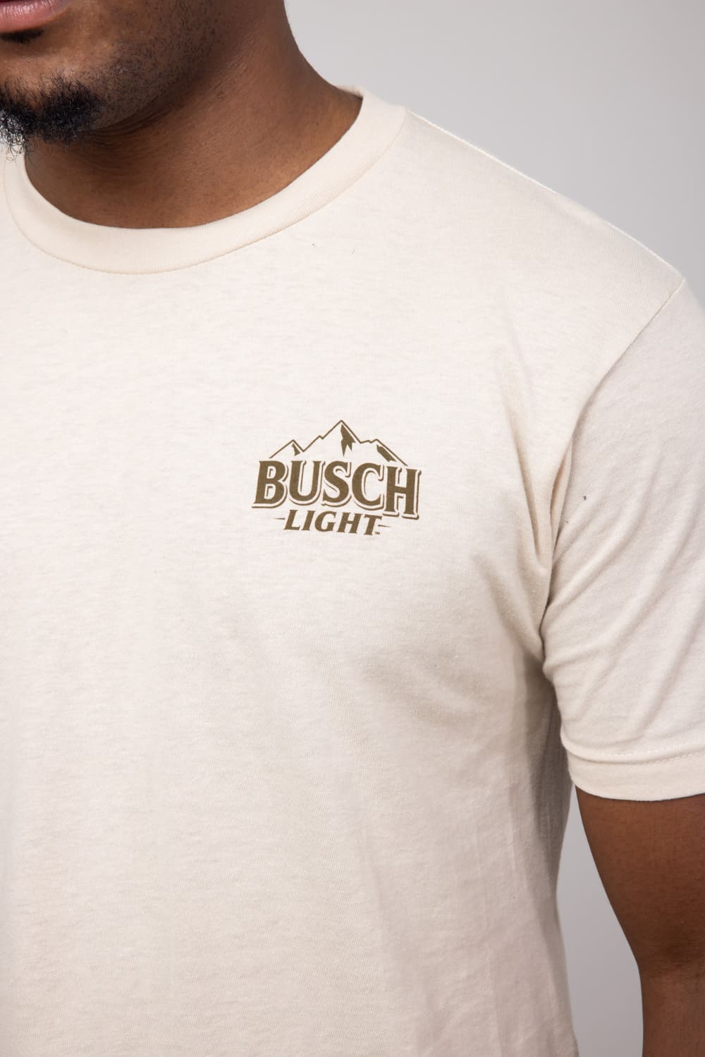 Busch Camo Deer Wildlife Scene T-Shirt for Men in Sand | 18456-307-SAND
