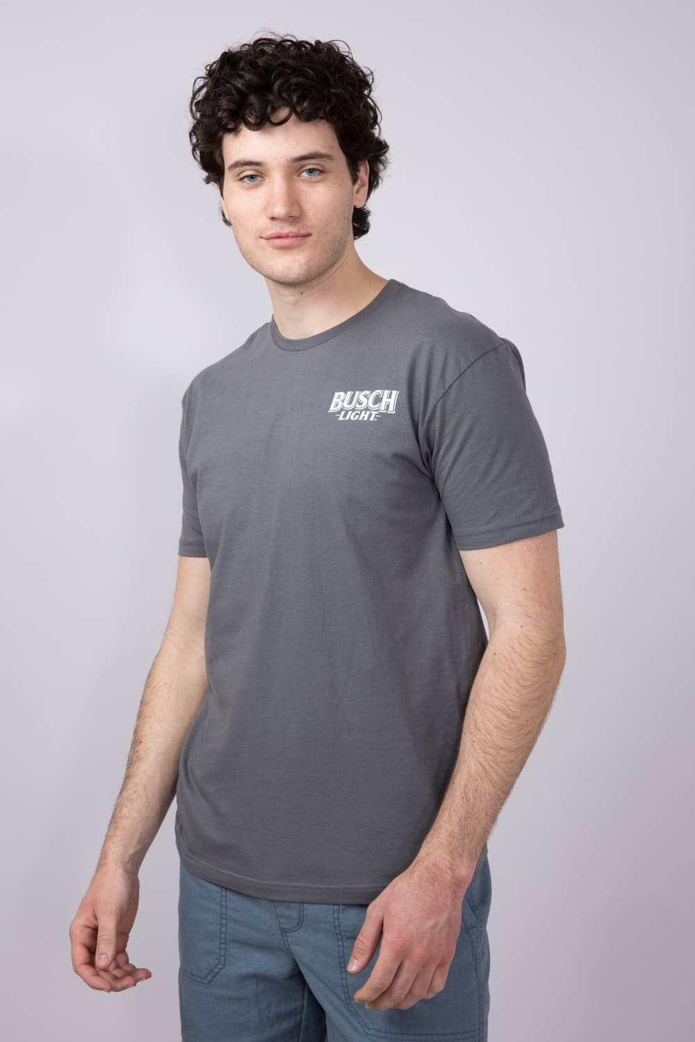 Busch Light Truck Cooler T-Shirt for Men in Charcoal