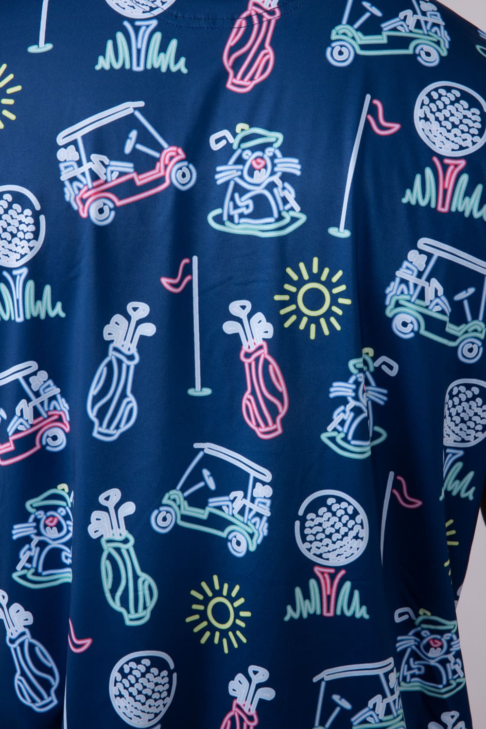 Chubbies Liberty Cup Performance Polo for Men in Blue