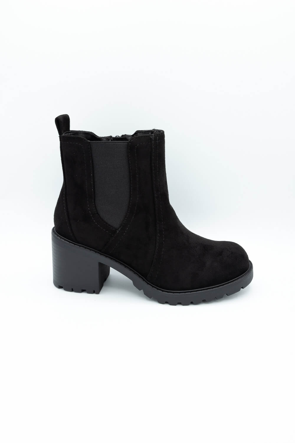 Soda Spirea Lug Booties for Women in Black