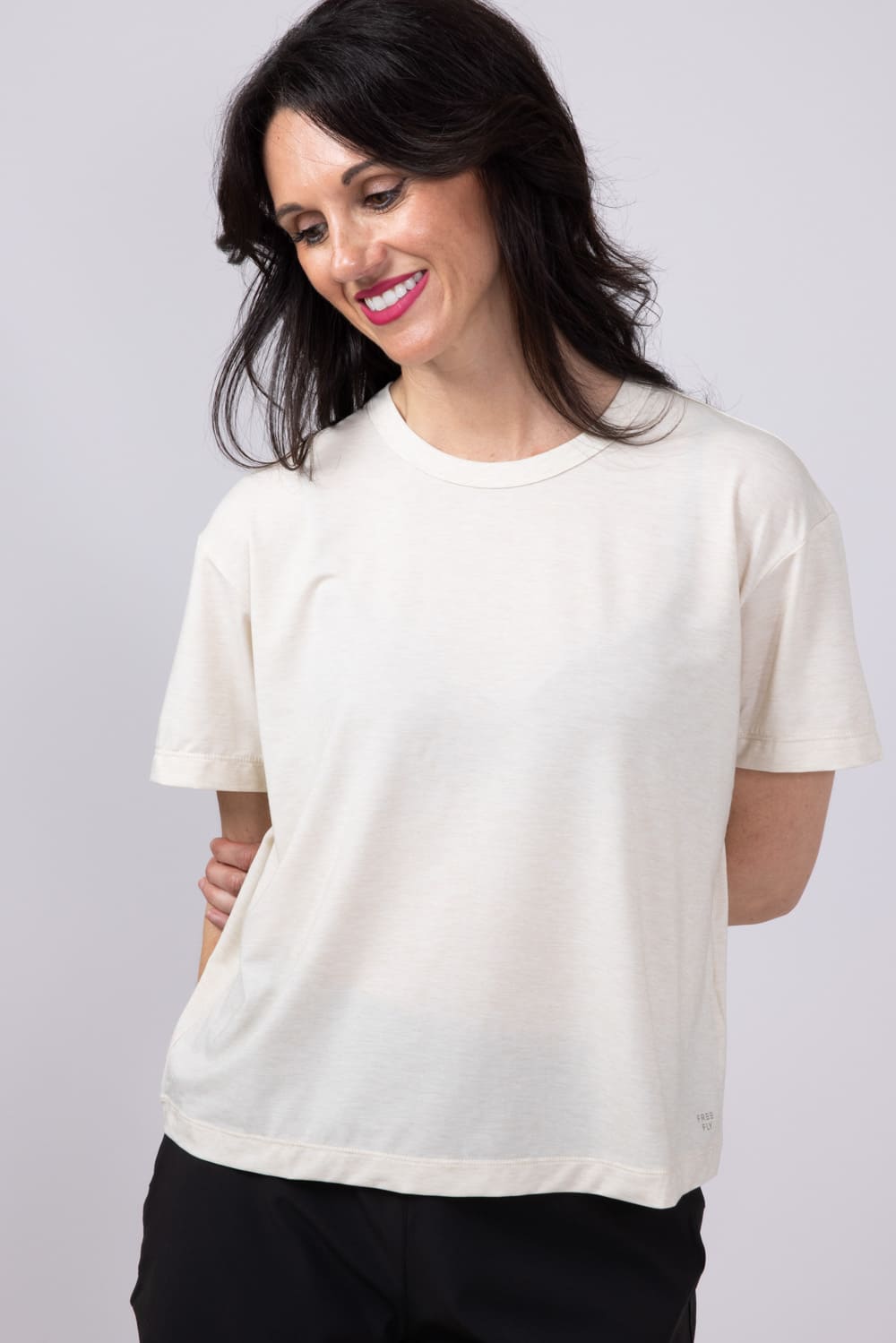 Free Fly Elevate Lightweight T-Shirt for Women in Birch White