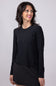 Free Fly Ribbed Bamboo Long Sleeve Shirt for Women in Black