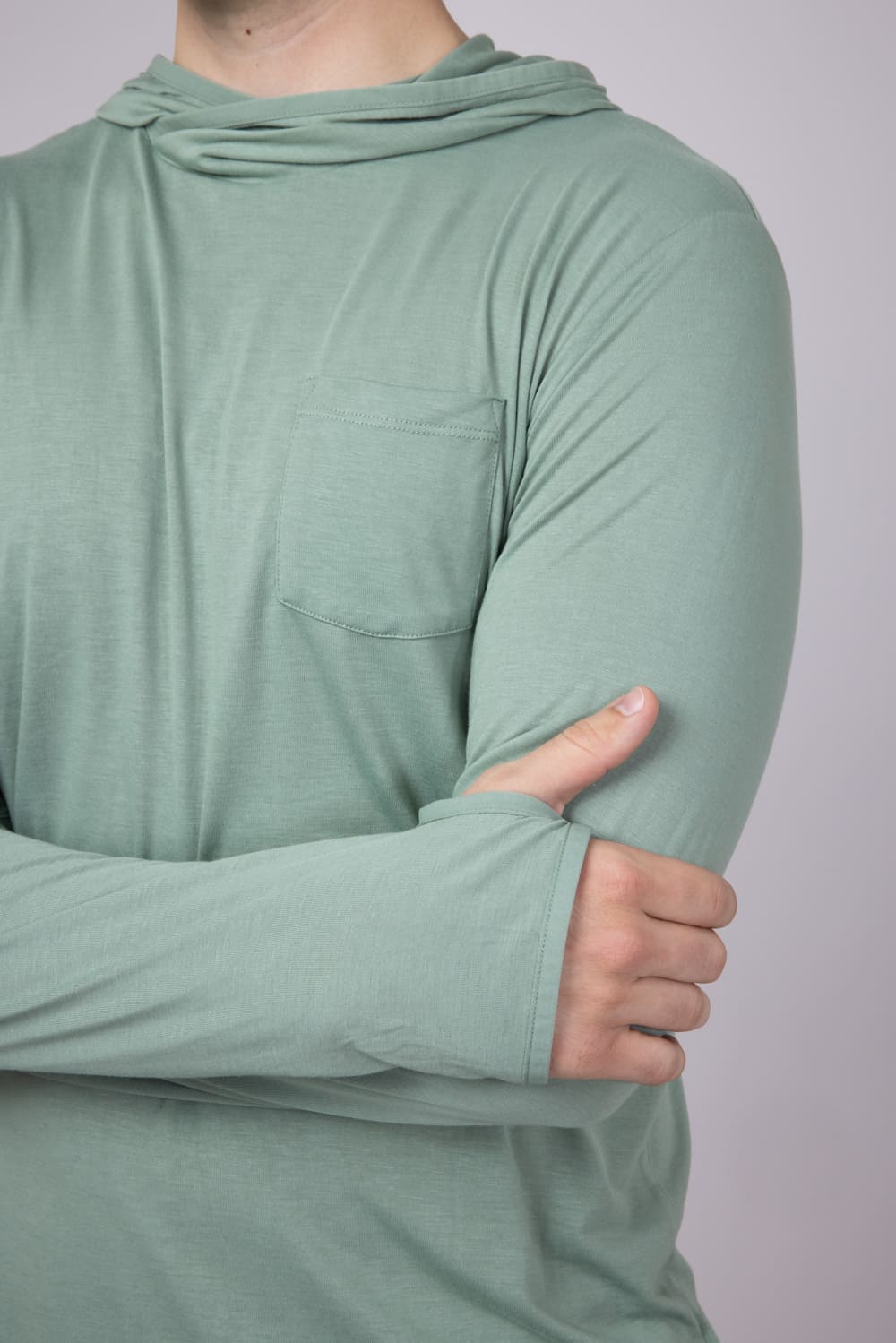 Free Fly Bamboo Lightweight Hoodie for Men in Palm Green