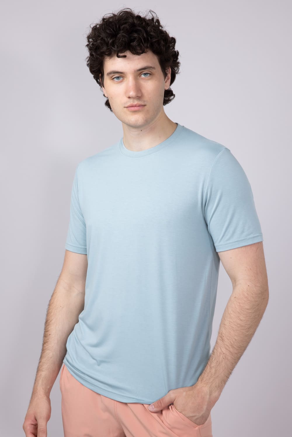 Free Fly Bamboo Motion T-Shirt for Men in Ocean Mist
