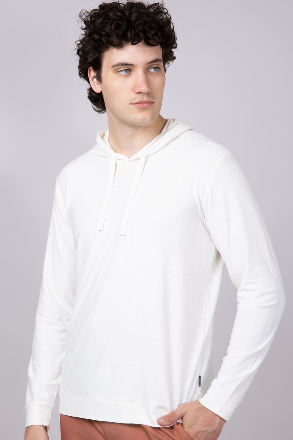 Free Fly Bamboo Slub Hoodie II for Men in Sea Salt